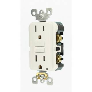 Leviton 15 Amp Self-Test SmartlockPro Slim Duplex GFCI Outlet White (10-Pack) VW1-GFNT1-HW1