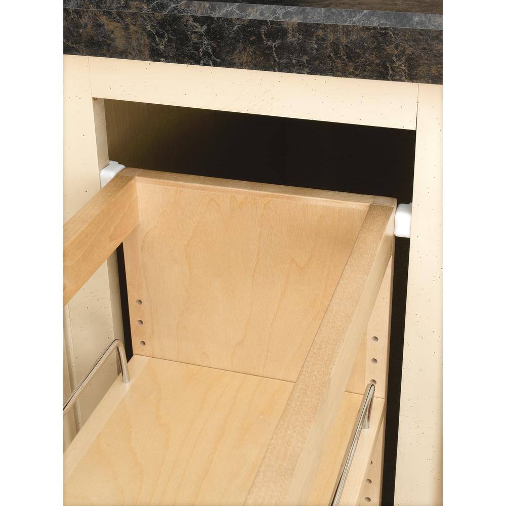 Rev-A-Shelf 25.5 in. H x 5.44 in. W x 21.62 in. D Pull-Out Wood Base Cabinet Organizer with Soft-Close Slides 448-BCSC-5C