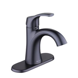 Glacier Bay Arnette Single Hole Single-Handle Bathroom Faucet in Matte Black HD67095W-6410H