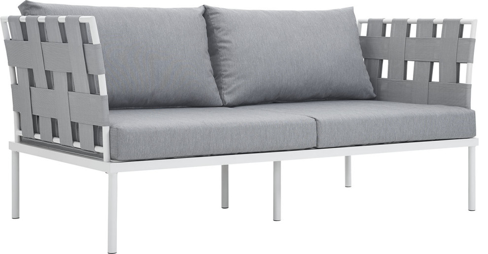 Bakewell Outdoor Loveseat   Contemporary   Outdoor Loveseats   by HedgeApple  Houzz