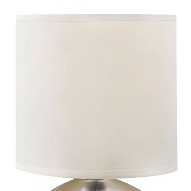 2pk Small Matching Touch Table Lamp Set Silver Cresswell Lighting