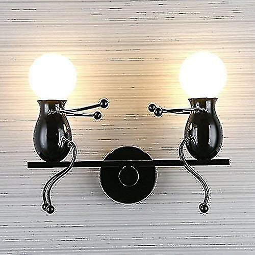 Room Decoration Creative Lamp Black， Suitable For Children's Bedside Lamp Cartoon Mini Wall Decoration