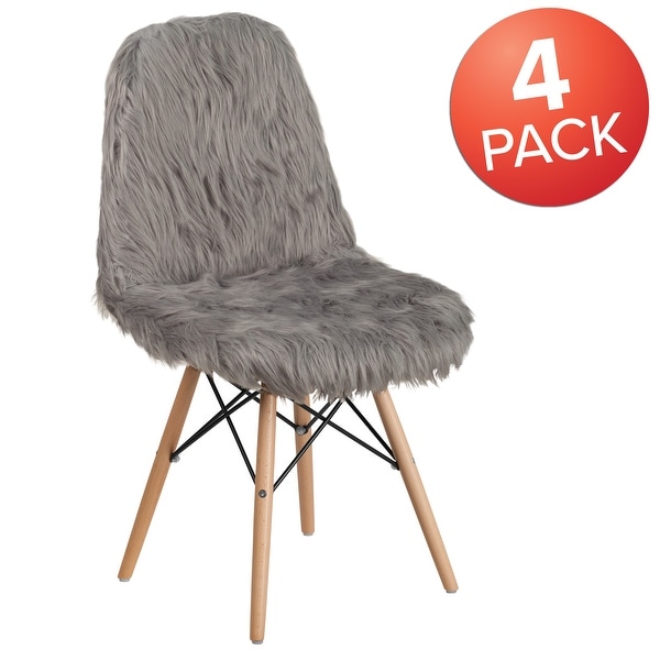 4Pk Shaggy Dog Accent Chair - Dorm Chair