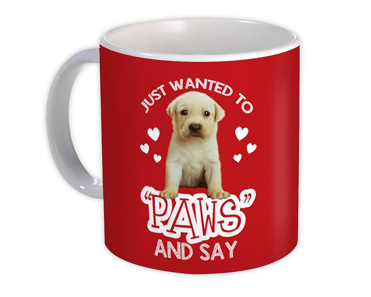 Gift Mug: Funny Labrador Puppy Paws