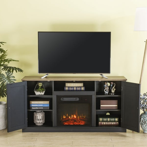 54 in. TV Stand Console for TVs up to 60 in. with Electric Fireplace - 54