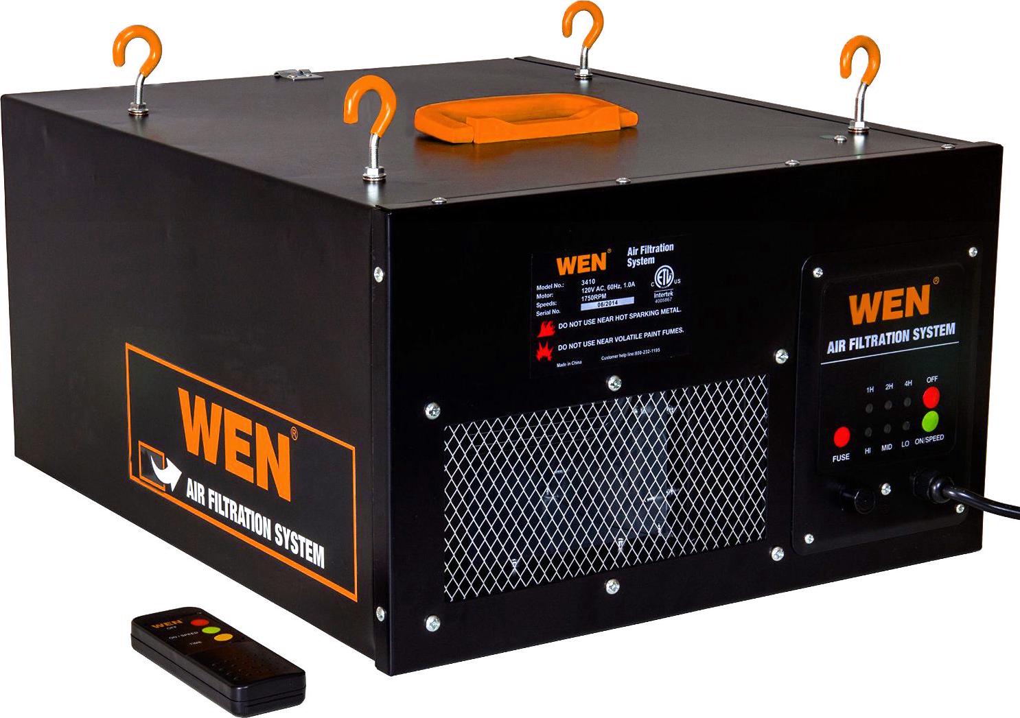 WEN Products 3-Speed Remote-Controlled Air Filtration System (300/350/400 CFM)