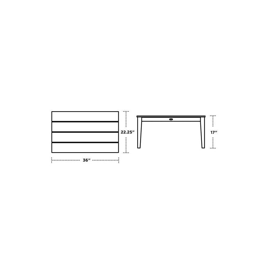 POLYWOOD Vineyard 4-Piece Bench Seating Set