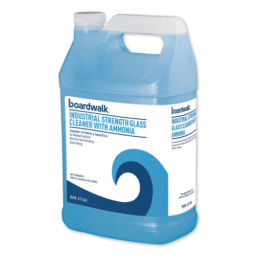 Boardwalk Industrial Strength Glass Cleaner with Ammonia | 1 Gal Bottle | BWK4714AEA