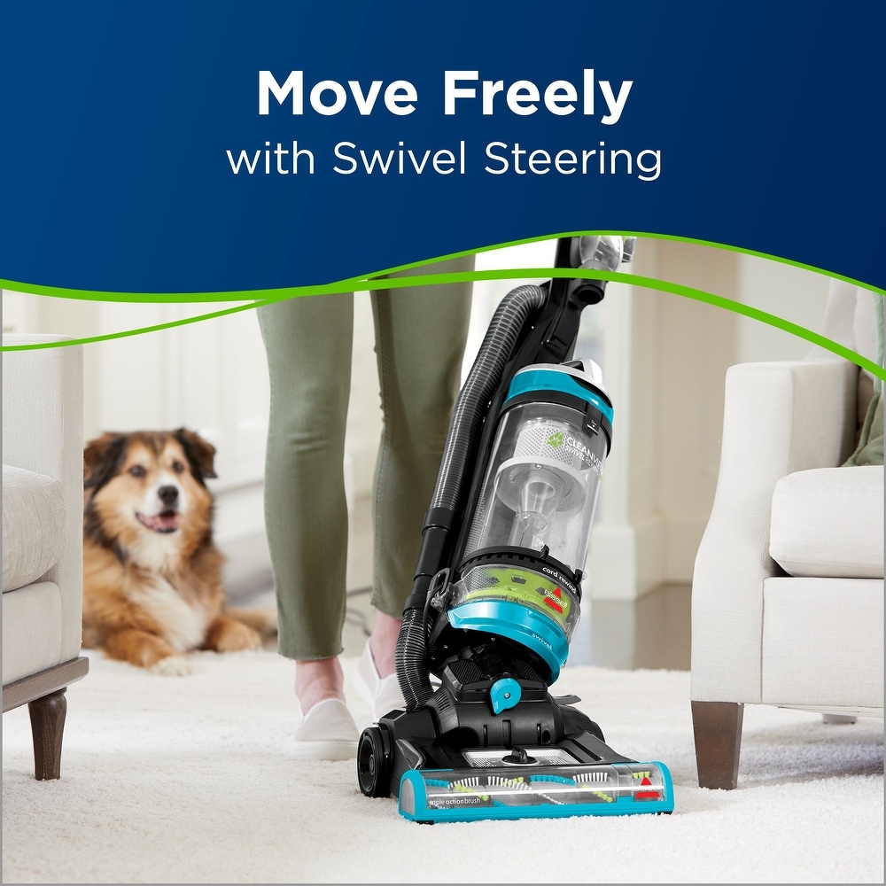 CleanView Swivel Rewind Pet Upright Bagless Vacuum  Automatic Cord Rewind  Swivel Steering  Powerful Pet Hair Pickup