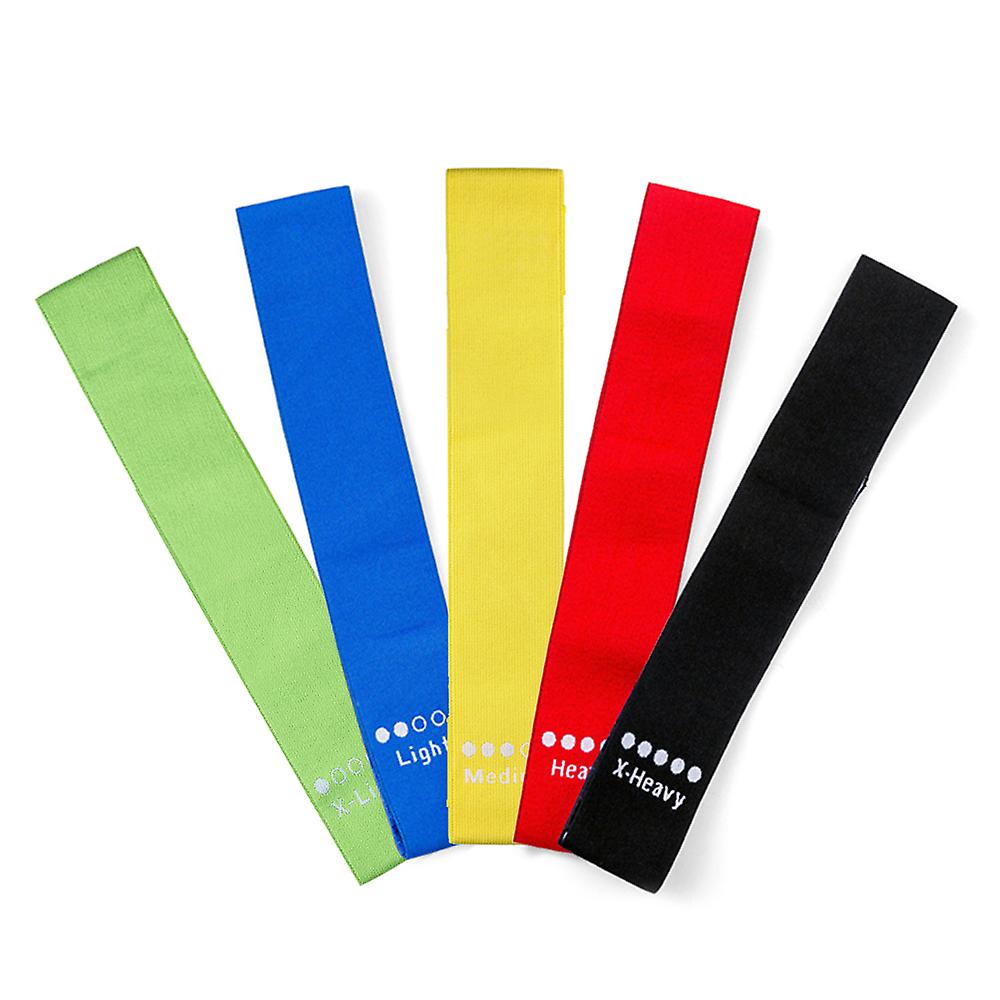 5 Pcs Resistance Loop Bands With Storage Bag For Yoga Home Gym Exercises Training