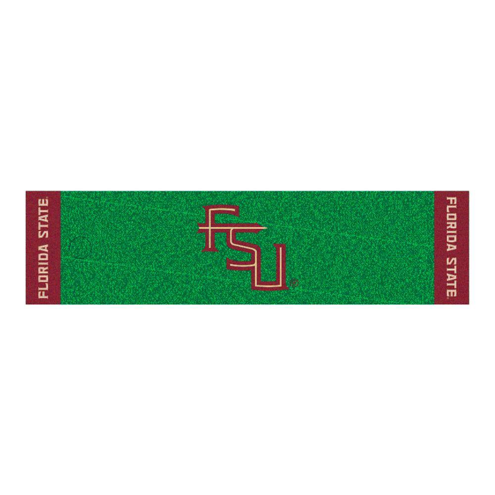 FANMATS NCAA Florida State University 1 ft. 6 in. x 6 ft. Indoor 1-Hole Golf Practice Putting Green 9066