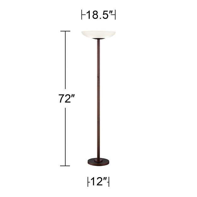 Tall Oil Rubbed Bronze Led Frosted Glass Shade For Living Room Bedroom Home