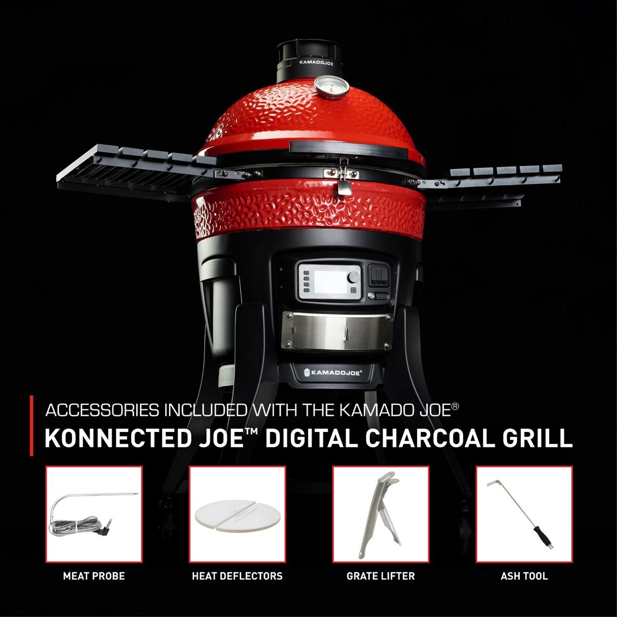 Kamado Joe Konnected Joe Digital Charcoal Grill and Smoker with Auto-Ignition and Temperature Control