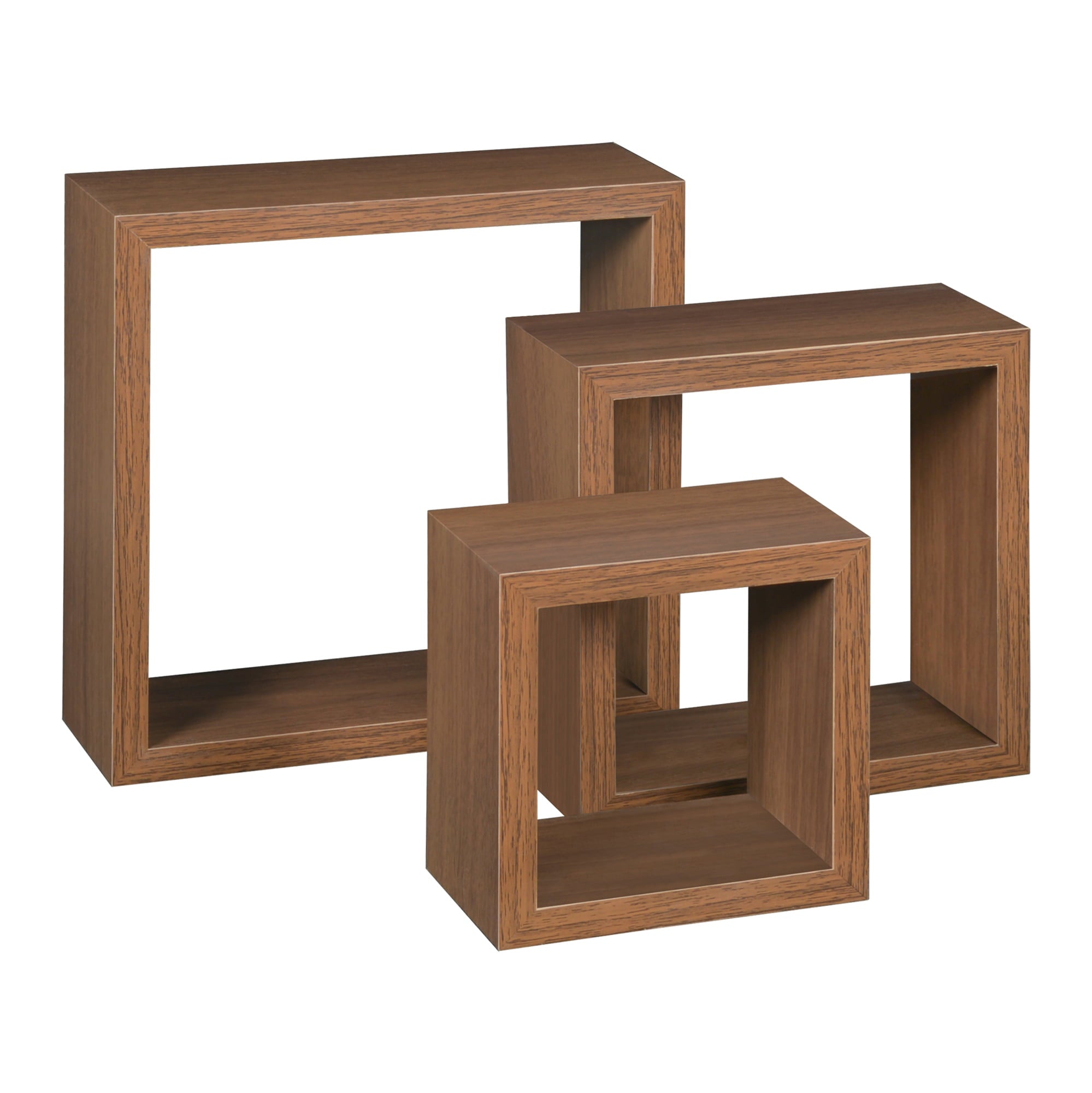 Niche Soho 3 Piece Wall Shelf Set- Urban Walnut