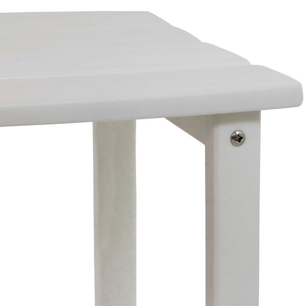 Sunnydaze AllWeather White Outdoor Side Table