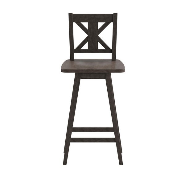 Modern Farmhouse Wooden Swivel Bar Stool