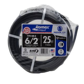 Southwire 25 ft. 62 Stranded Romex SIMpull CU NM-B WG Wire 28894421