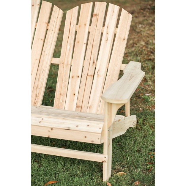 Wood Adirondack Love Seat Patio Festival