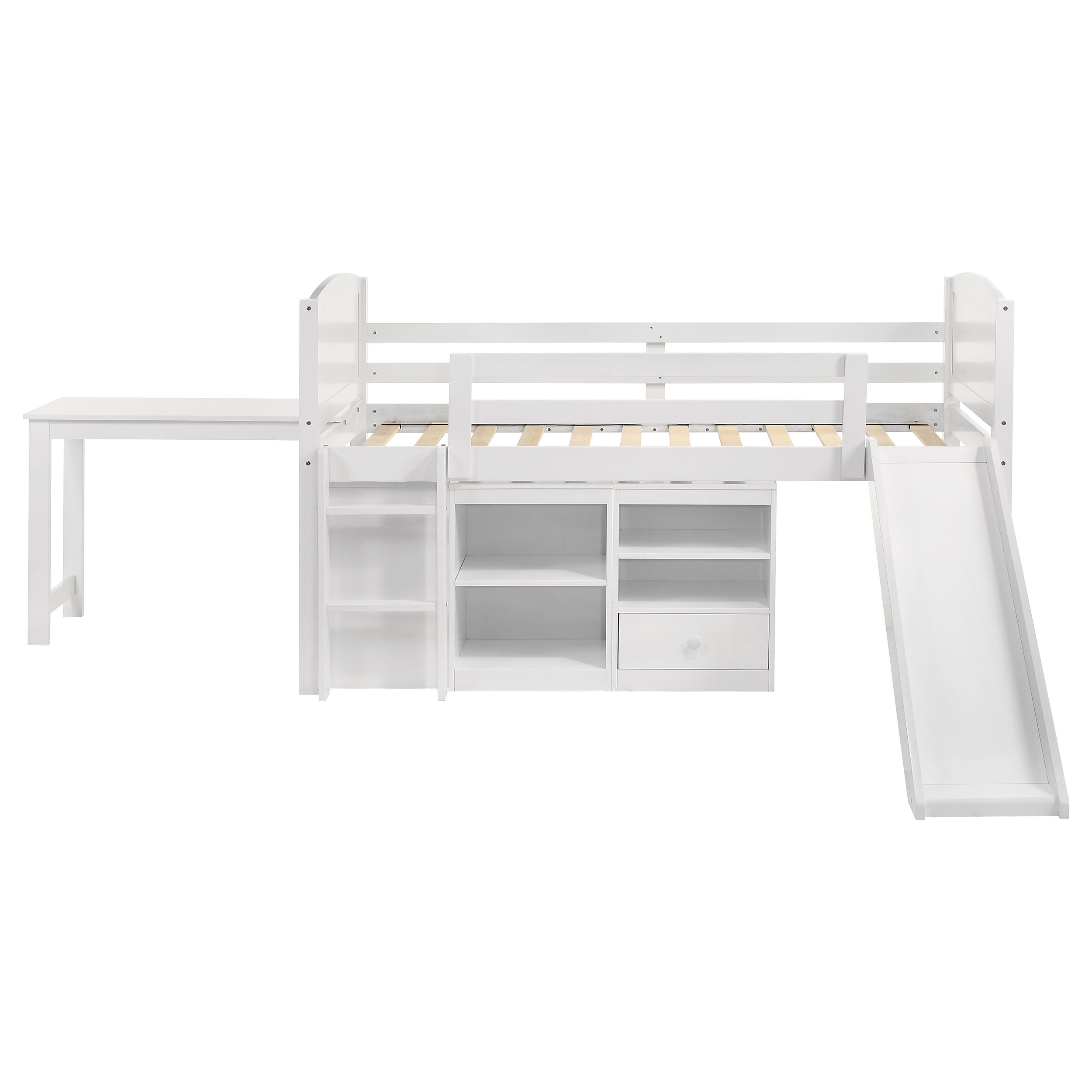 Millie Twin Workstation Loft Bed White-400330T