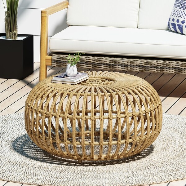 Rattan WOVEN SIDE TABLE