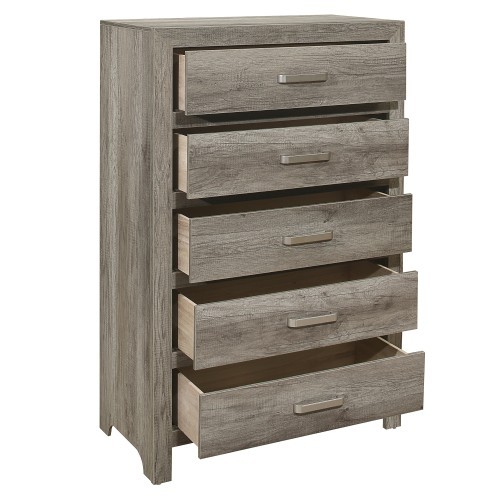 Transitional Aesthetic Weathered Gray Finish Chest...