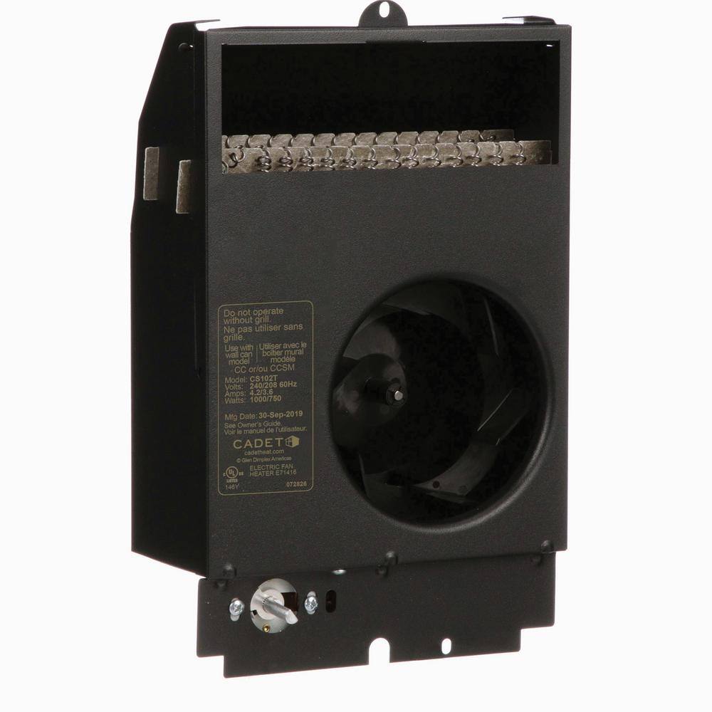 Cadet 240208-volt 1000750-watt Com-Pak In-wall Fan-forced Replacement Electric Heater Assembly with Thermostat CS102T