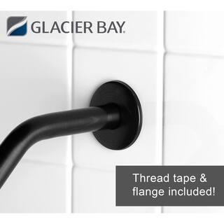 Glacier Bay 8 in. Shower Arm and Flange in Oil Rubbed Bronze 3075-506