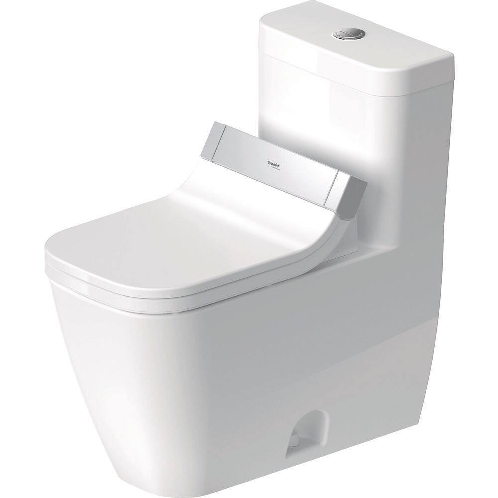 Duravit 1-Piece 0.92 GPF Dual Flush Elongated Toilet in White Seat Not Included 2121510001