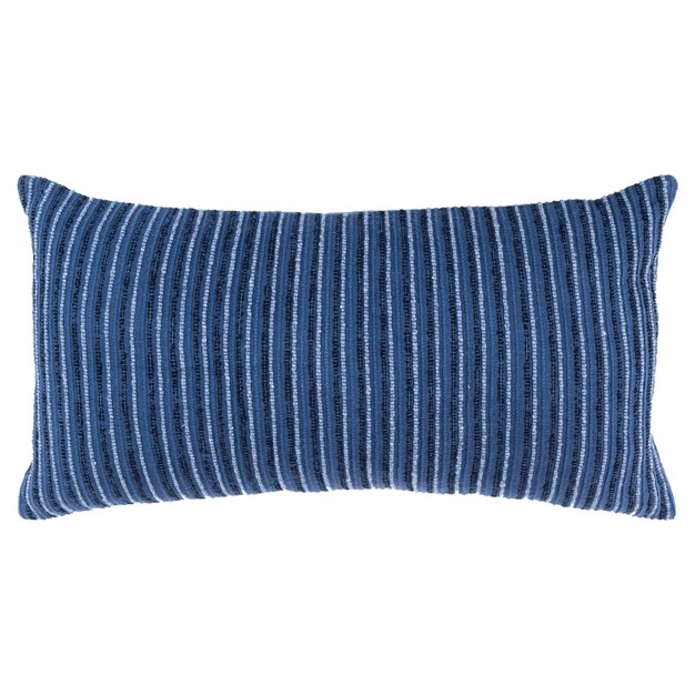 Oversized Solid Striped Poly Filled Lumbar Throw Pillow Rizzy Home