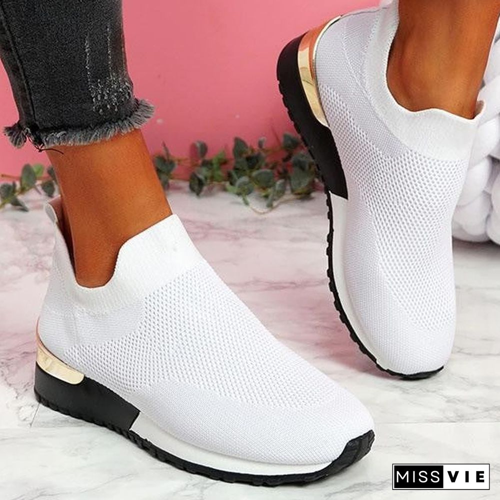 Sneakers Women Vulcanized Shoes Ladies Solid Color Slip-On Sneakers for Female Casual Sport Shoes Fashion Mujer Shoes