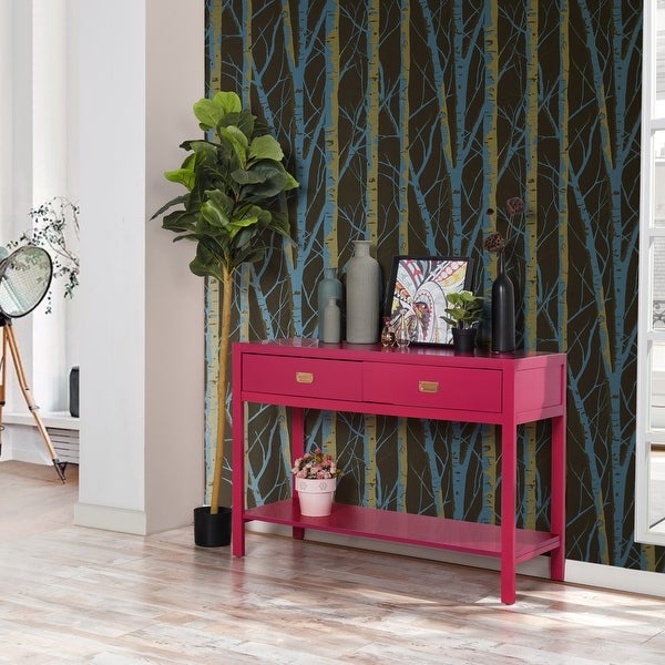 Homy Casa American Traditional Solid Wood Storage Console Table