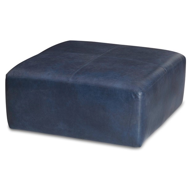 Yosemite Ottoman Midnight Blue Poly amp Bark