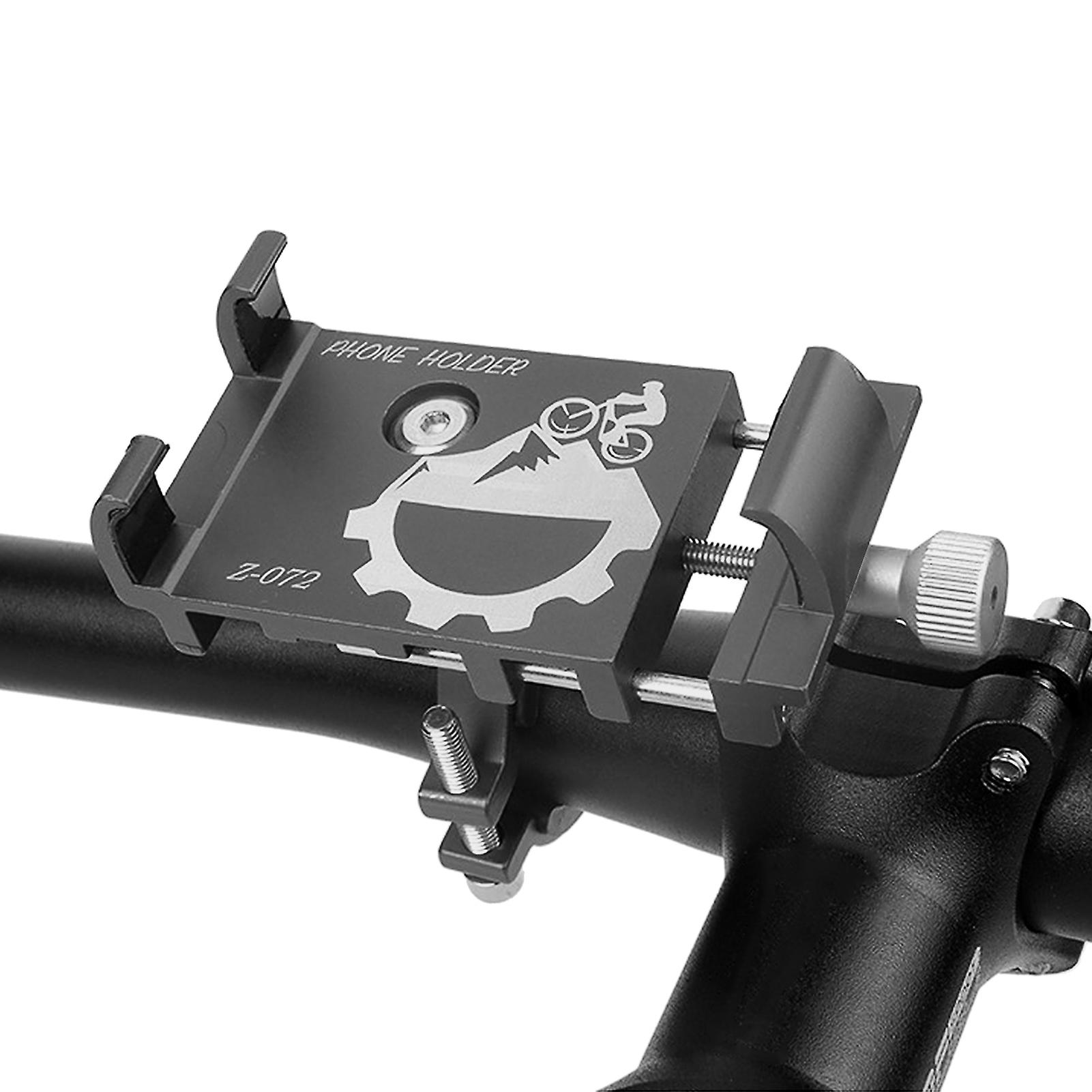 Bicycle Mobile Phone Mount Aluminium Motorcycle Scooter Handlebar Phone Holder For 3.0 - 6.8 Inches Smartphone Mount Bracket