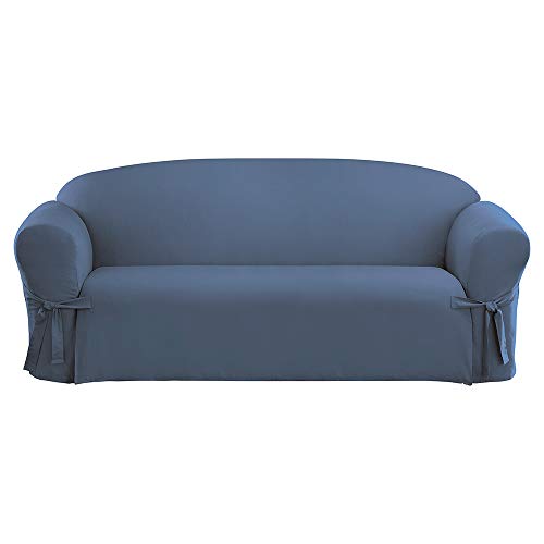 Better Homes and Gardens Cotton Duck Blue Stone Sofa Slipcover