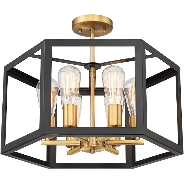 Wide Antique Bronze Gold 6 light For Bedroom Kitchen