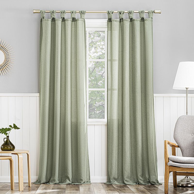 No. 918 Hathaway Semi-Sheer Twist Tab Top 1 Curtain Panel