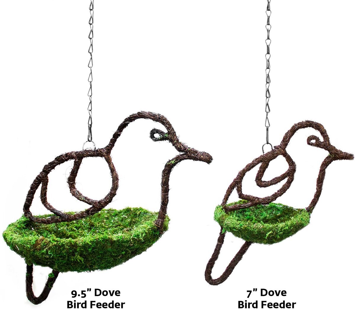 Galapagos Woven Bird Feeder， Dove， Fresh Green