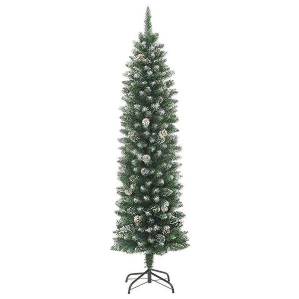 vidaXL Christmas Tree Party Decoration Artificial Slim Tree with Stand PVC