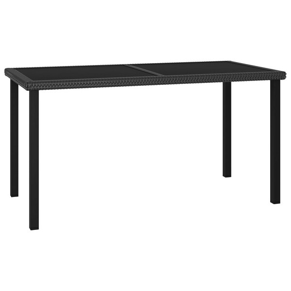 vidaXL Patio Dining Table Black 55.1