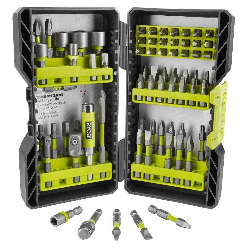 RYOBI Bi-Metal Impact Rated Screwdriver Drill Bit Kit (70-Piece) AR2040