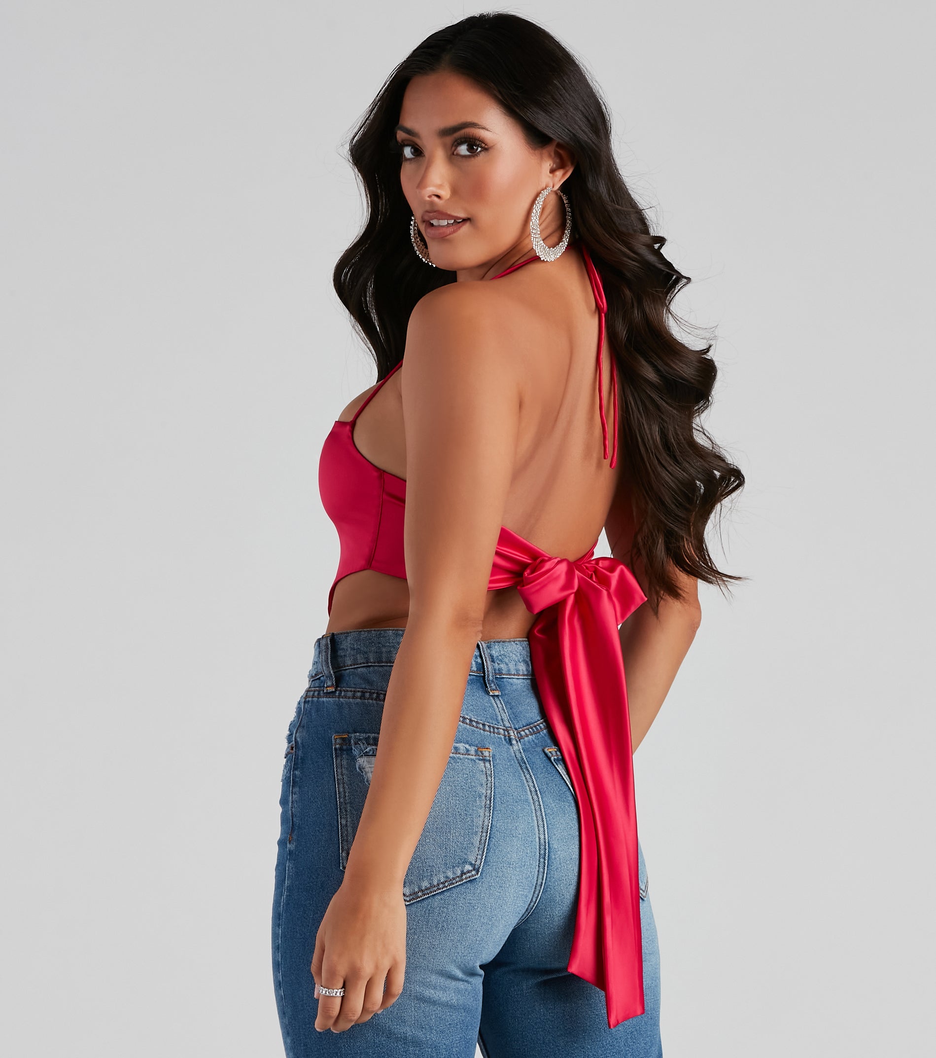 Heat Wave Satin Scarf Top