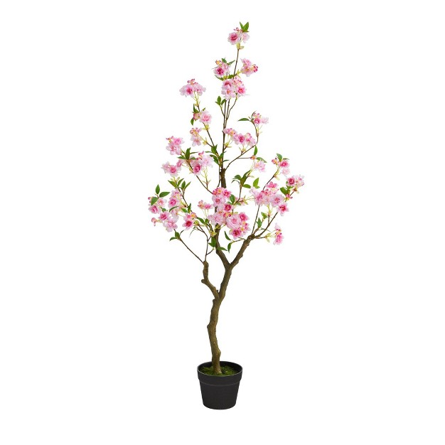 Nearly Natural 4-ft Cherry Blossom Artificial Plant