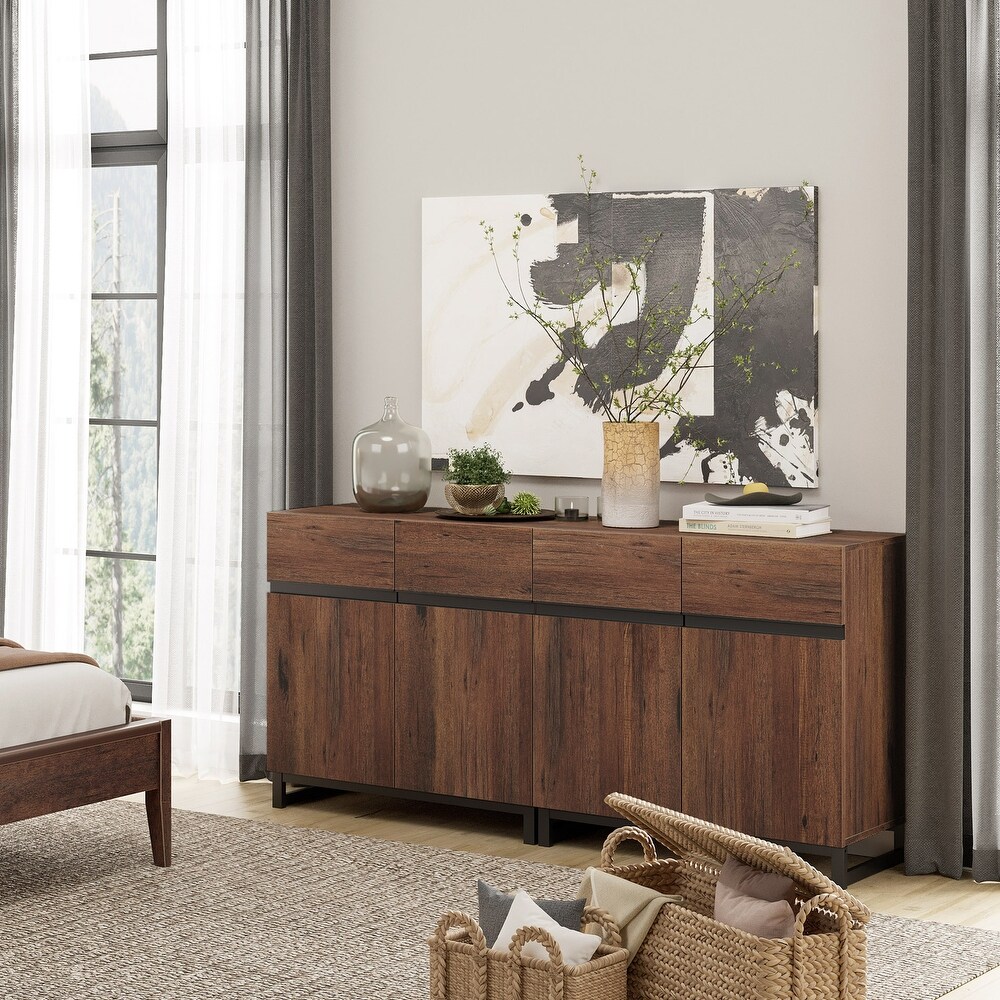 2 in 1 Modern Sideboard with Adjustable Shelves