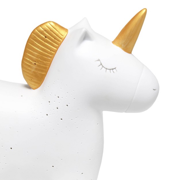 Porcelain Unicorn Shaped Table Lamp White Simple Designs