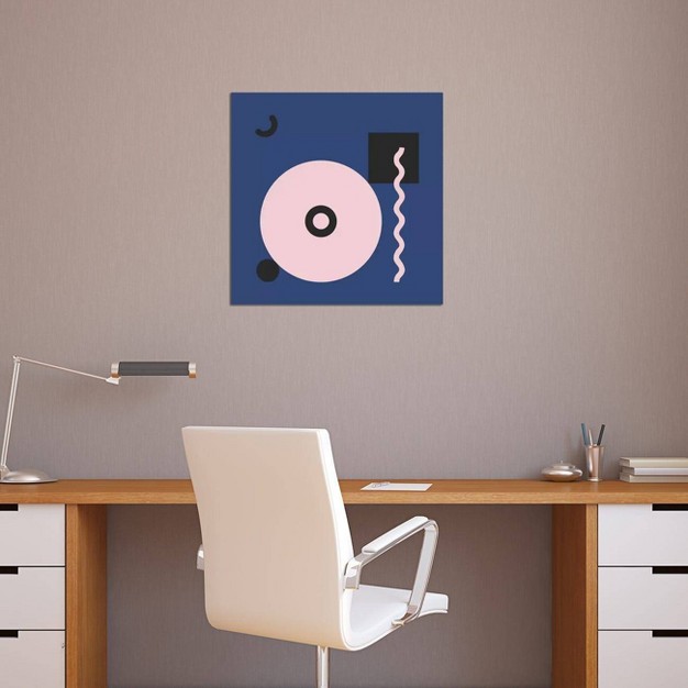 Pink Circle And Blue Square By Alisa Galitsyna Unframed Wall Canvas Icanvas