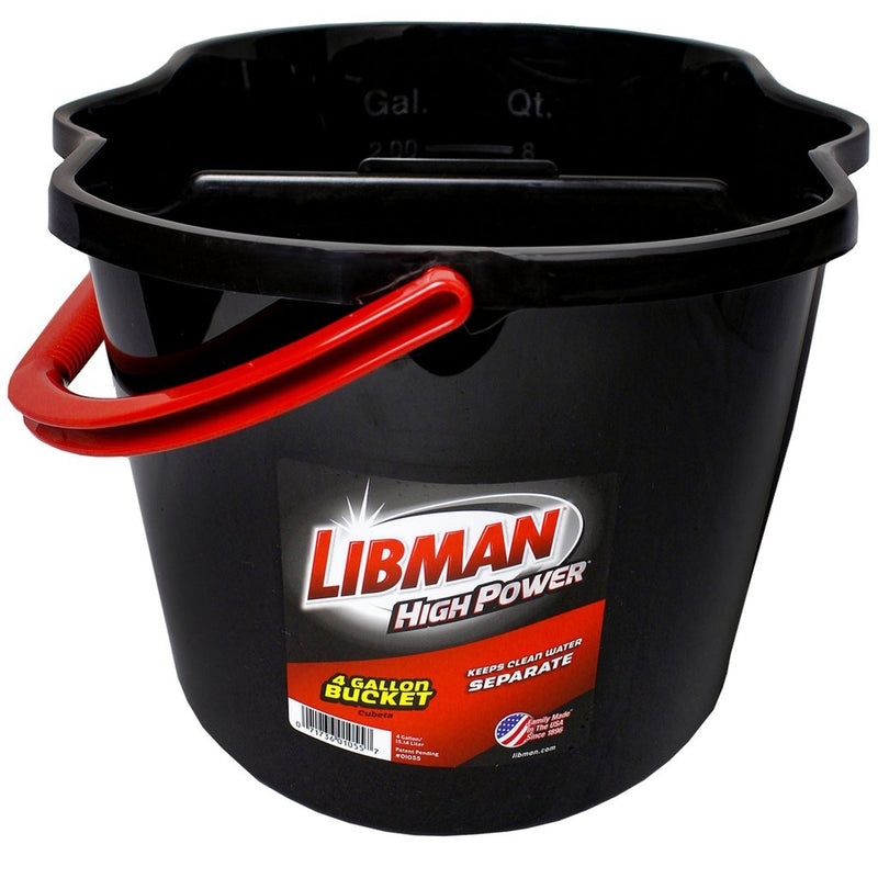 BUCKET BLK/RED 4GAL