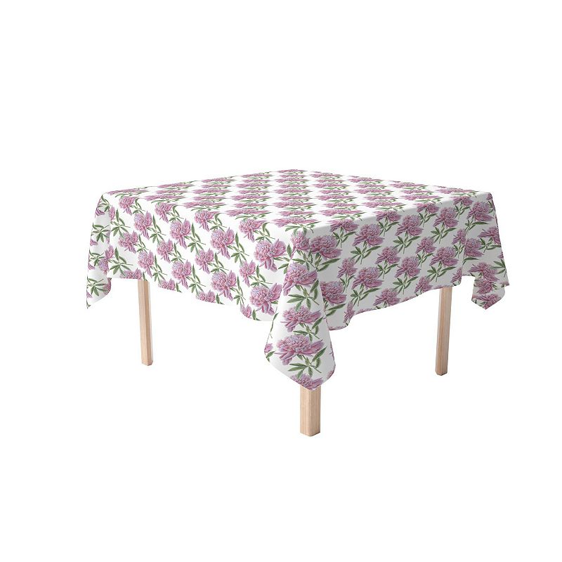 Square Tablecloth， 100% Cotton， 52x52， Floral 194