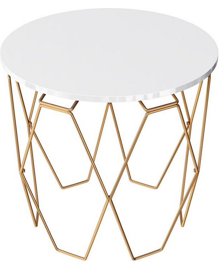 Furniture of America Biancah Round End Table