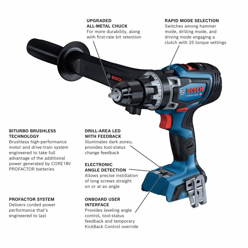 Bosch PROFACTOR 18V 1/2 Drill/Driver Connected Ready Bare Tool