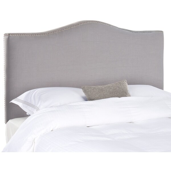 Safavieh Jeneve Arctic Grey Upholstered Headboard - Silver Nailhead (King) - - 9529868